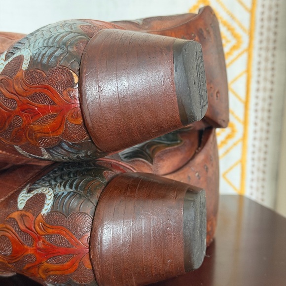 RARE collector Corral green dragon western boots - Picture 11 of 12